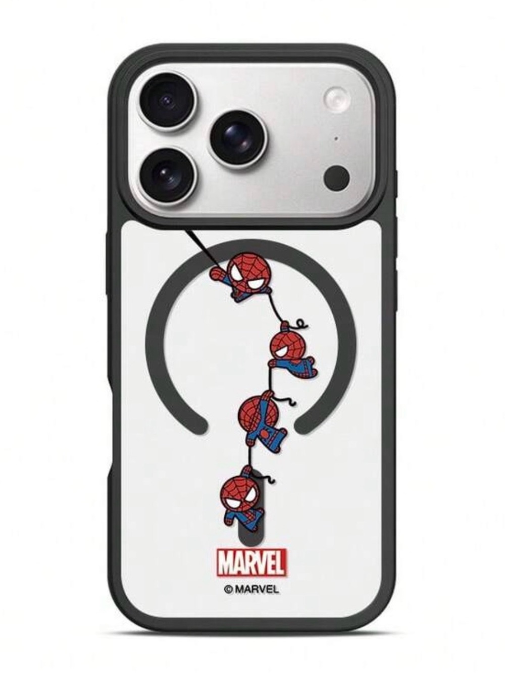 Marvel Spider-Man White Phone Case with Red and Blue Graphics